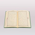 Ahşap Raşel Kaplama Dik Kutulu Orta Boy Kur'an-ı Kerim (Yeşil,Pleksili)